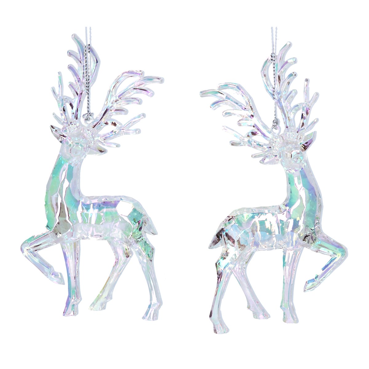 Christmas Iridescent Reindeer Dec by Gisela Graham Iridescent Reindeer hanging Christmas decoration. By Gisela Graham. The perfect festive addition to your home.